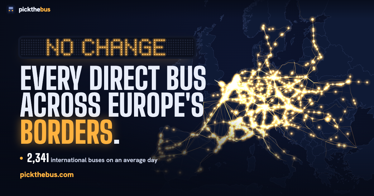 pickthebus · every direct bus across Europe's borders, live